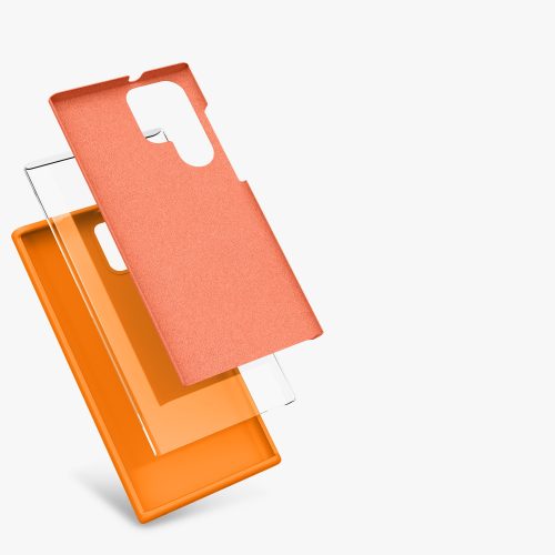 Husa Samsung Galaxy S22 Ultra, Silicon, Portocaliu, 56765.150
