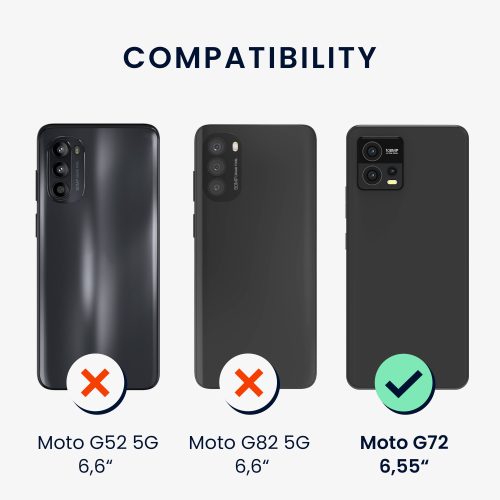 Husa Motorola Moto G72, Silicon, Negru, 60342.47