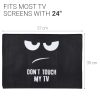 Husa pentru televizor de 24" Kwmobile, Negru/Alb, Plastic, 60368.01