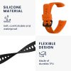 Set 2 curele kwmobile pentru Honor Band 5/Band 4, Silicon, Negru/Portocaliu, 59596.04