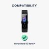 Set 2 curele kwmobile pentru Honor Band 5/Band 4, Silicon, Negru/Portocaliu, 59596.04
