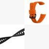 Set 2 curele kwmobile pentru Honor Band 5/Band 4, Silicon, Negru/Portocaliu, 59596.04