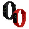 Set 2 curele kwmobile pentru OPPO Band Sport, Silicon, Negru/Rosu, 57437.12