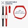 Set 2 curele kwmobile pentru OPPO Band Sport, Silicon, Negru/Rosu, 57437.12