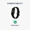 Cablu de alimentare kwmobile pentru Fitbit Inspire 3, Plastic, Negru, 60370.01
