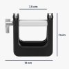 Dispenser pasta de dinti Kwmobile, Negru/Argintiu, Metal, 45488.03