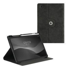   Book Cover kwmobile pentru Samsung Galaxy Tab S6 Lite/Galaxy Tab S6 Lite (2022), Piele ecologica, Negru, 60308.01
