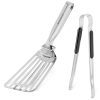 Set spatula si cleste pentru peste Navaris, 30 cm, din otel inoxidabil, 60458.01