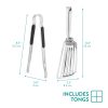 Set spatula si cleste pentru peste Navaris, 30 cm, din otel inoxidabil, 60458.01