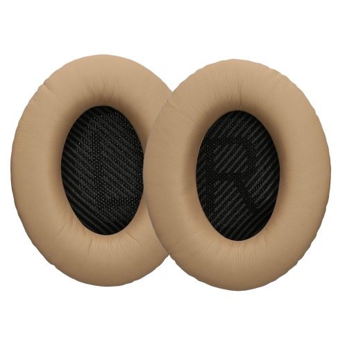 Set 2 Earpads kwmobile pentru Bose Quietcomfort 35 /QC35 , Piele ecologica, Maro, 44519.11