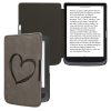 Husa kwmobile pentru Tolino Touch Lux 3/Basic Lux/Basic Touch 2, Piele ecologica, Gri/Negru, 55747.03