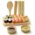 Set 16 piese kit sushi Navaris pentru incepatori, tava bambus, 24x15x2 cm, 60621.01