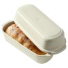 Tava ceramica pentru paine Navaris, material din lut rezistent, cu capac, 60645,01