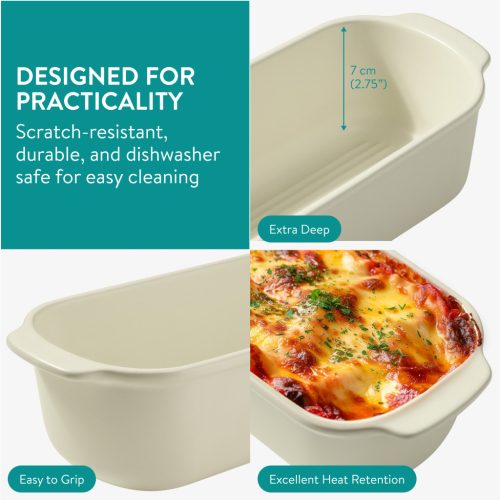 Tava ceramica pentru paine Navaris, material din lut rezistent, cu capac, 60645.01