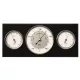 Stație meteo Fischer 9103S-06, barometru, higrometru și termometru, alamă și lemn negru, 28 x 12,5 cm Fischer 4260034961982 imagine 2