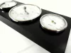 Stație meteo Fischer 9103S-06, barometru, higrometru și termometru, alamă și lemn negru, 28 x 12,5 cm Fischer 4260034961982 imagine 3