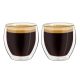 Set 2 pahare espresso termice Creano, 100 ml, sticla borosilicata, perete dublu