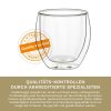 Set 6 pahare espresso termice Creano, 100 ml, sticla borosilicata, perete dublu