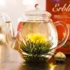 Set ceai infloritor Creano ErbluhTee, 6 bile, cutie din lemn decorativa, ceai alb, 11, 5x11, 5x11, 5cm