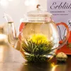 Set cadou Creano ErbluhTee in cutie de lemn cu inchidere magnetica, 12 bile ceai infloritor, 9 varietati