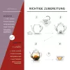 Set cadou Creano ErbluhTee in cutie de lemn cu inchidere magnetica, 12 bile ceai infloritor, 9 varietati