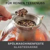 Ceainic din sticla Creano All-in-One, 1,3 L, cu infuzor din inox si capac, anti-picurare