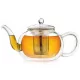 Ceainic termic Creano, 1,2 L, sticla perete dublu, cu infuzor din inox, anti-picurare