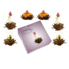   Set degustare ceai infloritor Creano ErbluhTee, 6 bile, 3 sortimente, cutie cadou, ceai negru