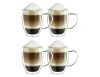 Set 4 cani termice Creano cu maner, 250 ml, sticla borosilicata, perete dublu