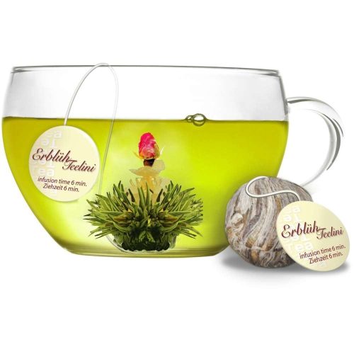 Set cadou ceai infloritor Creano ErbluhTeelini, 6 bile, 4 sortimente fructate, verde, 30 g