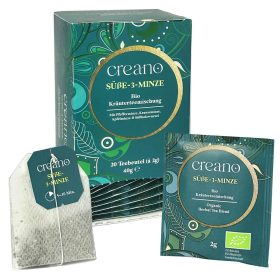   Ceai bio Creano Menta Dulce 3 Sortimente, 20 plicuri, menta piperata, menta de mar