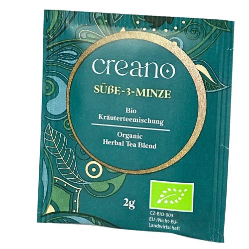 Ceai bio Creano Menta Dulce 3 Sortimente, 20 plicuri, menta piperata, menta de mar