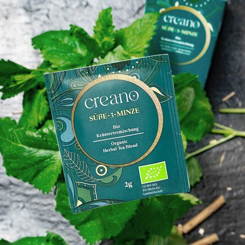 Ceai bio Creano Menta Dulce 3 Sortimente, 20 plicuri, menta piperata, menta de mar