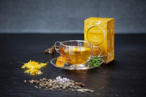 Ceai Bio Creano Chai cu Curcuma, 20 plicuri, condimentat, cu ghimbir, aroma calda