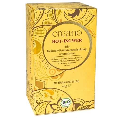 Creano Hot Ginger - Ceai cu ghimbir si turmeric, 20 plicuri, 40g