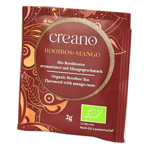 Ceai Bio Creano Rooibos cu Mango, 20 plicuri, gust rotund, aroma fructata