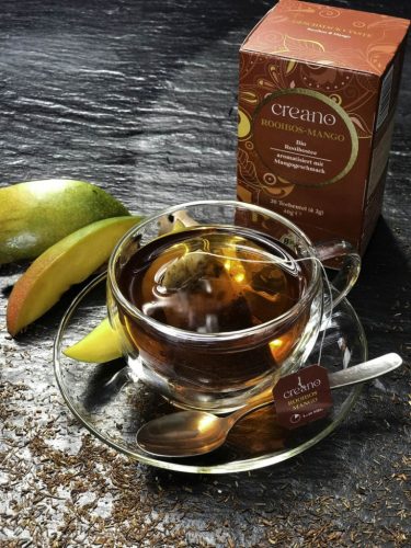 Ceai Bio Creano Rooibos cu Mango, 20 plicuri, gust rotund, aroma fructata
