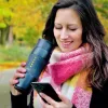 Cana termos Creano Design Travel Mug, 420 ml, inox, etansa, deschidere 360, negru