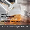 Ceainic din sticla Creano, 1,6 L, cu sita din inox si capac, pentru ceai vrac