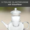 Ceainic din sticla Creano, 0,8 L, cu infuzor din sticla si capac, pentru ceai vrac