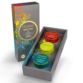   Set ceai bio Creano Mix Plante, 3 doze ceai vrac, Musetel Fructat/Menta Dulce/Rooibos cu Mango