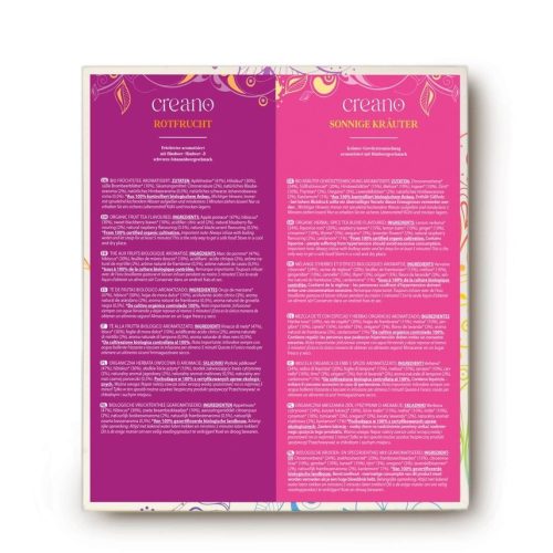 Set Cadou Ceai Bio Creano, 45 plicuri, 9 sortimente, fructat si ierburi, 90 g