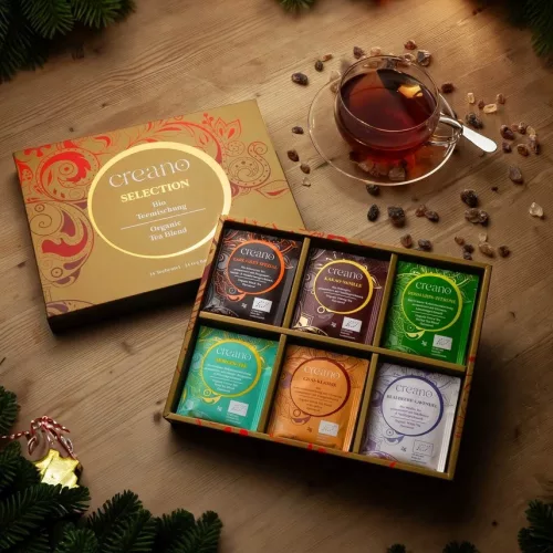 Set cadou ceai mixt Creano Tea Blend Selection, 24 plicuri cu 6