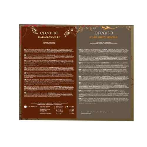 Set cadou ceai mixt Creano Tea Blend Selection, 24 plicuri cu 6 varietati, 48 g