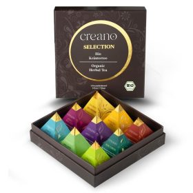   Set Cadou Ceai Bio Creano, 9 plicuri piramida, 9 sortimente, ceai de plante, 22,5 g