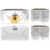 Ceainic din sticla Creano All-in-One, 0,8 L, cu infuzor din inox si capac, anti-picurare