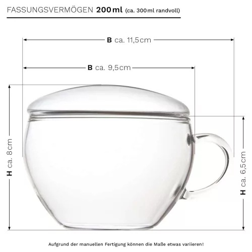Set cadou Creano ErbluhTeelini ceai negru, pahar cu capac, 8 flori de ceai, 200 ml
