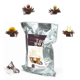   Pachet mare ceai infloritor Creano ErbluhTeelini, 36 bile, 4 sortimente, ceai negru, aroma bergamota, iasomie, cirese, caramel