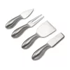 Bloc cutite branza Rominox Novo, 4 piese, suport magnetic, lemn negru, 6 x 6 x 8,5 cm
