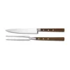 Set transare Rominox Scolpi, cutit si furculita, lemn piersic, cutie cadou, 32 cm, inox